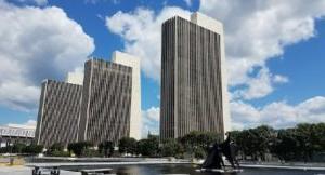 photo of three large buildings located in albany